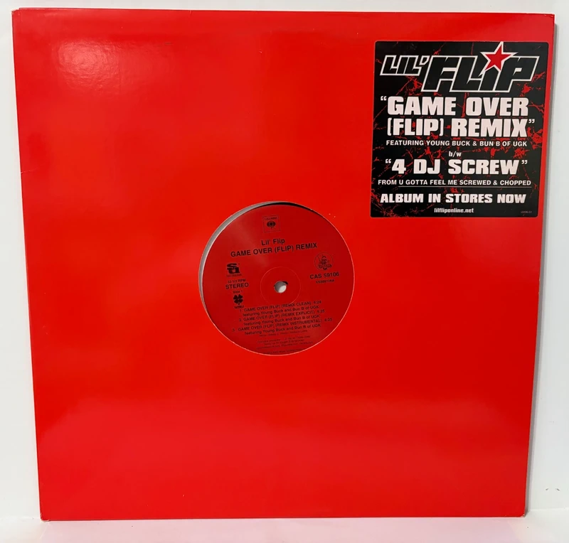 Maxi Single 12" - Lil' flip feat. Young Buck & Bun B - Game Over (flip)