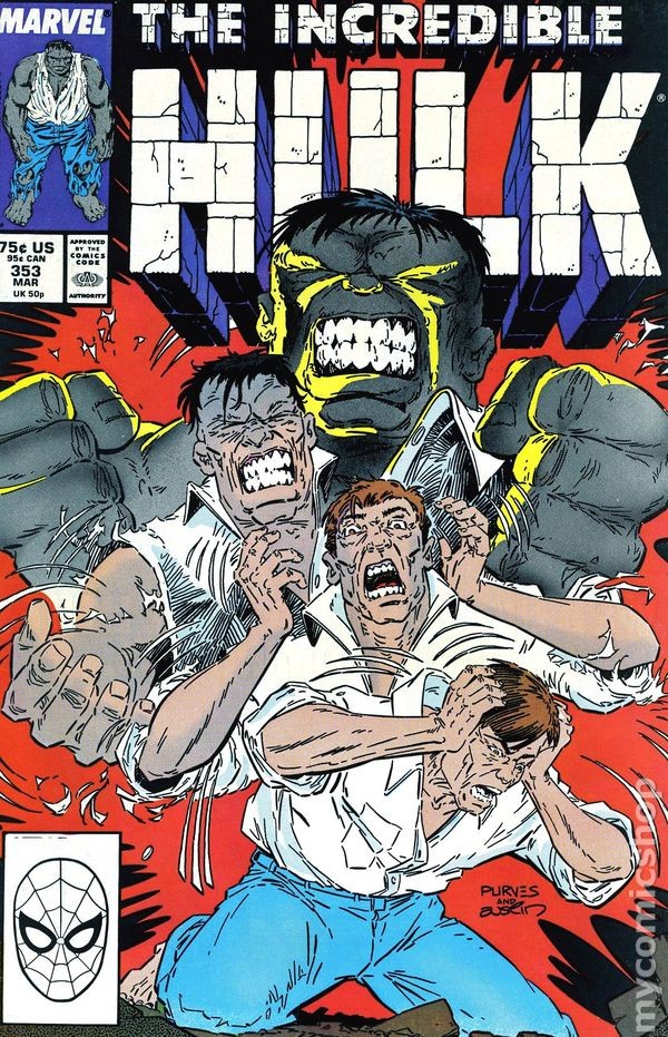 Incredible Hulk #353 FN 1989 Immagine Stock