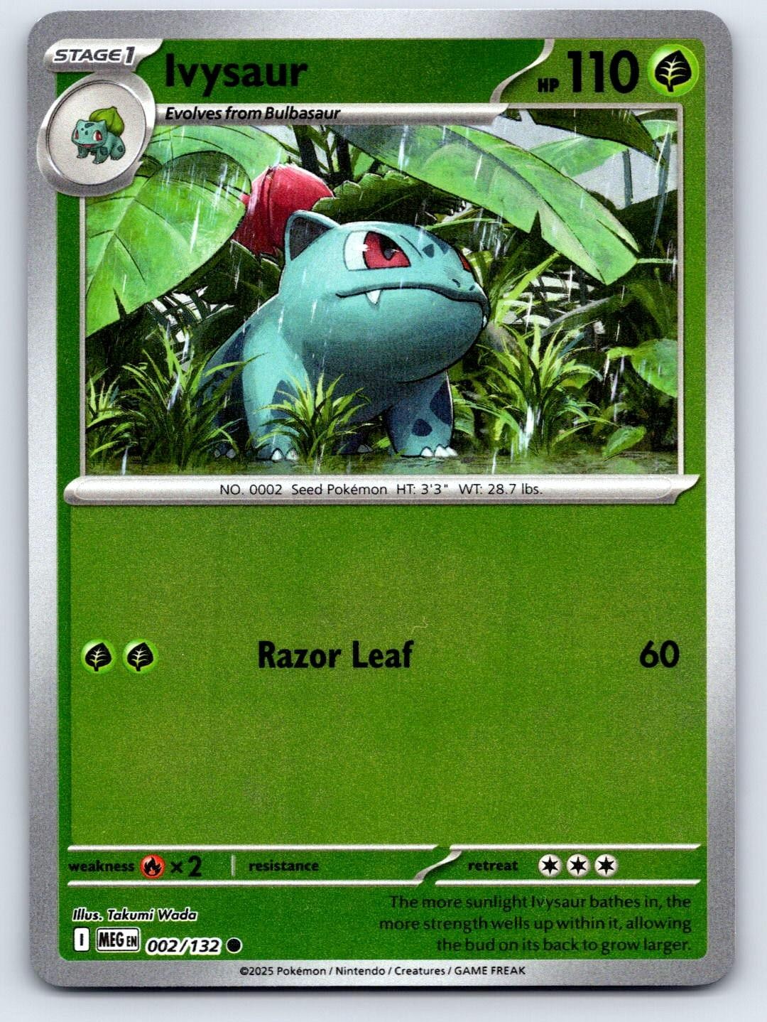 Ivysaur 002/132 Mega Evoluzione Comune Pokemon Reverse Holo Near Mint