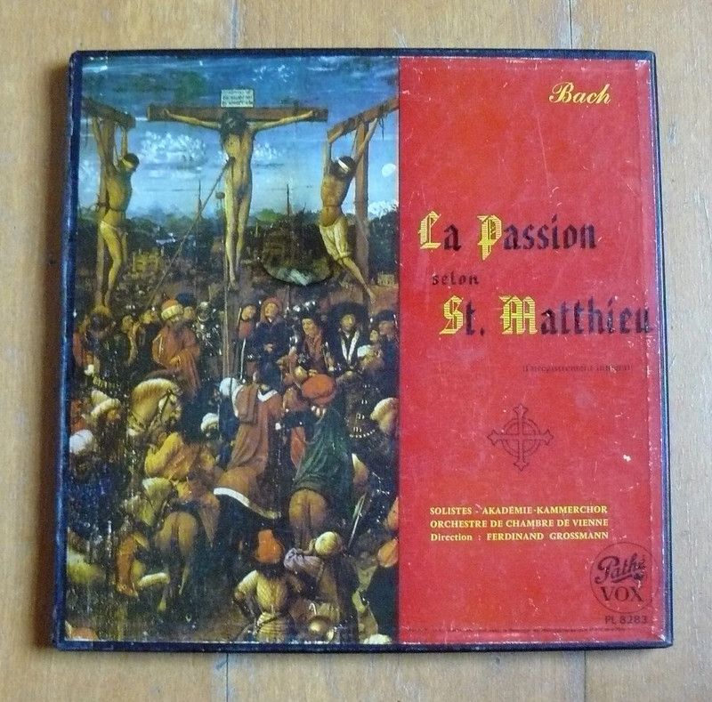 La passion selon St. Matthieu - J.S. Bach - Coffret Pathé Vox PL 8283 - 1954