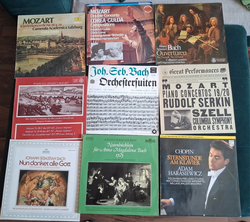 Klassik Schallplatten Sammlung / Konvolut – 14 LPs (Bach, Mozart, Beethoven)