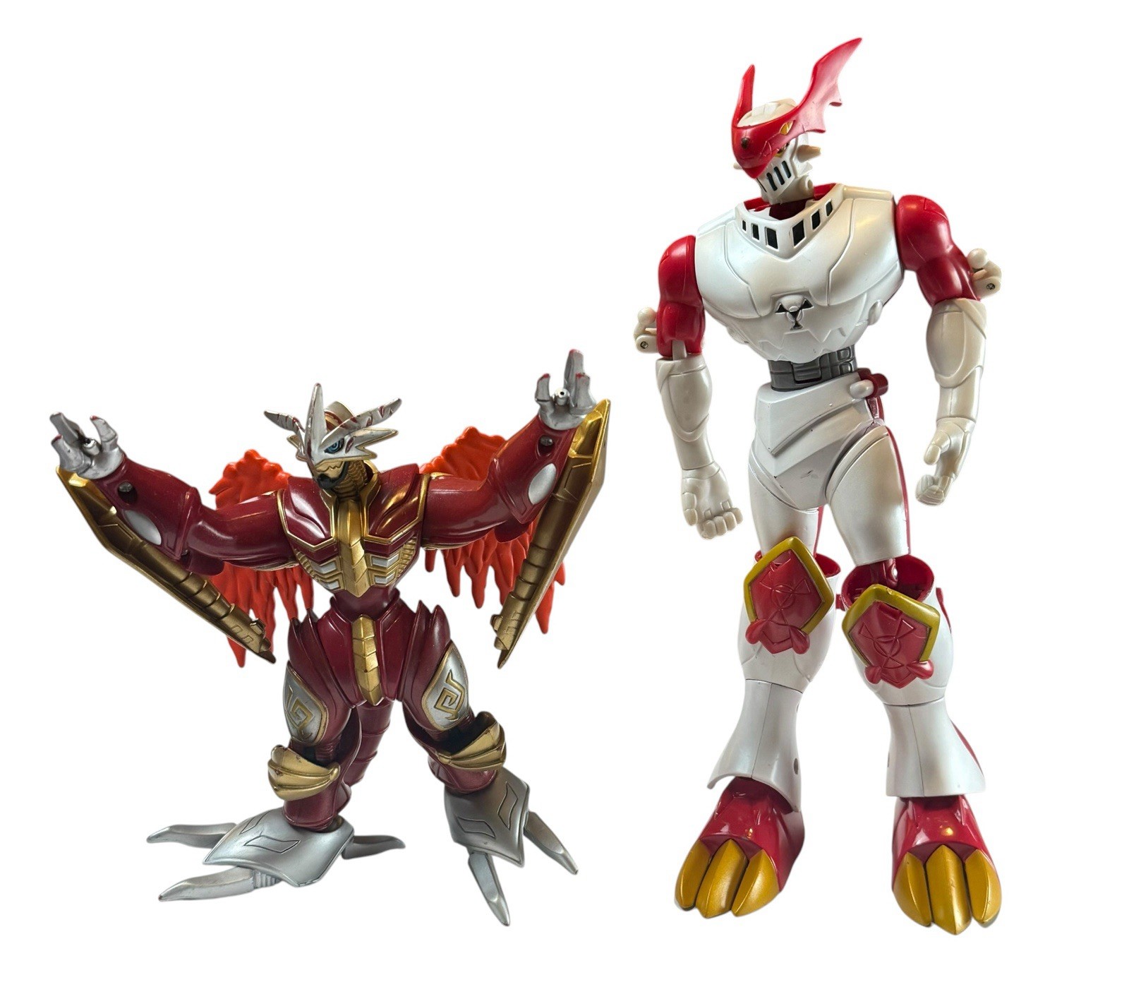 Lotto 2 action figure BANDAI Digimon Gallantmon Garudamon Digivolving vintage