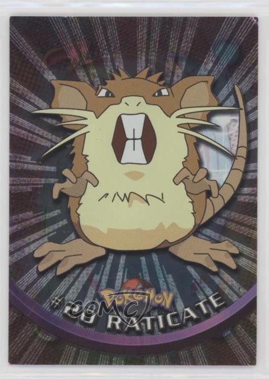 Raticate Silver Foil 2nd Printing (Black Topps Logo) #20 1999 2f4