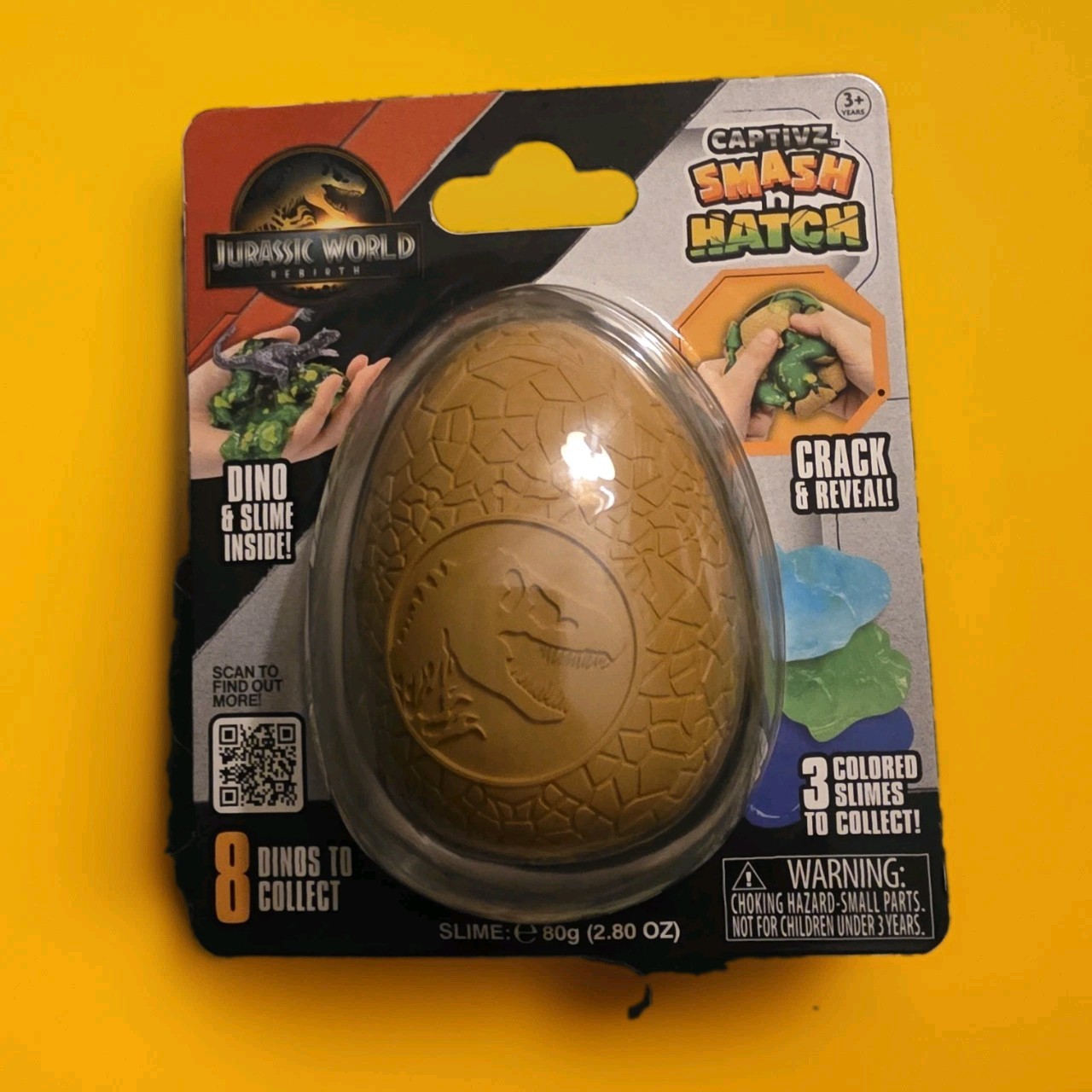 Jurassic World CAPTIVZ SMASH N HATCH dinosauro e melma crepa rivelazione NUOVO -SIGILLATO