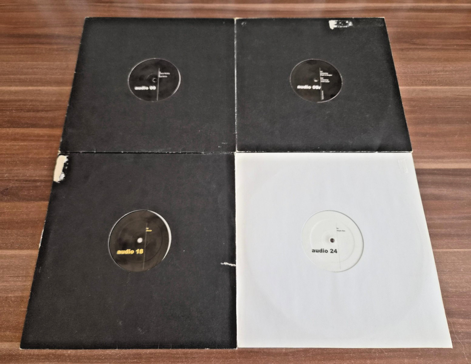 4er-Konvolut Techno Schallplatten " Audio Records : #09+#09r+#18+#24 " Classic