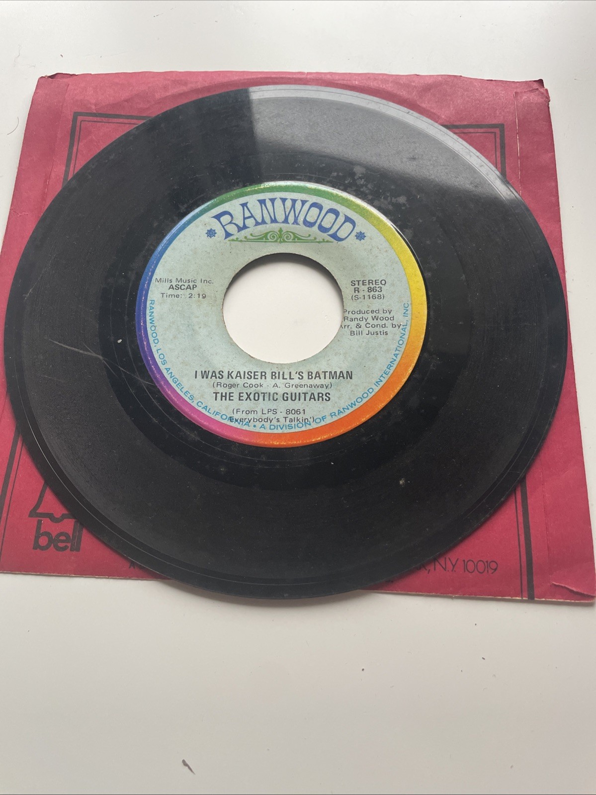 The Exotic Guitars - I Was Kaiser Bill's Batman; Now Is the Hour - 45 RPM 7"