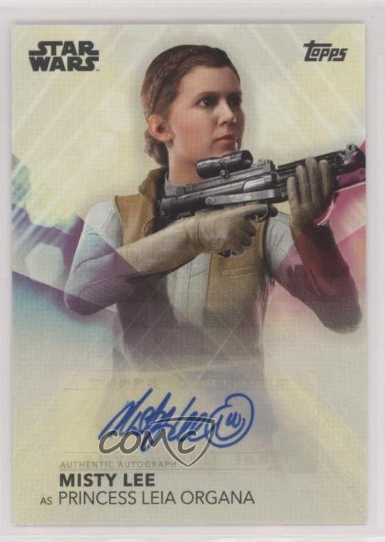 2020 Topps Women of Star Wars Misty Lee come Principessa Leia Organa #A-ML Auto 0s3