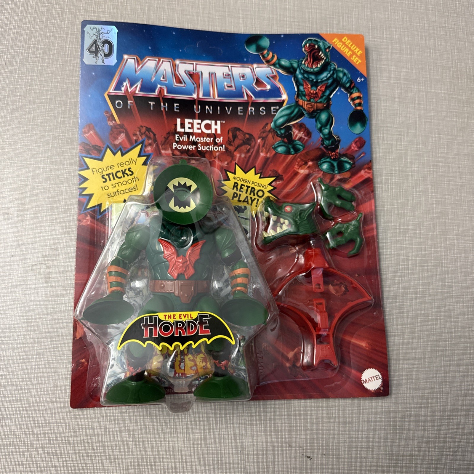Masters of the Universe Leech 40th Anniversary Action Figure Nuovo Sigillato Fumetto