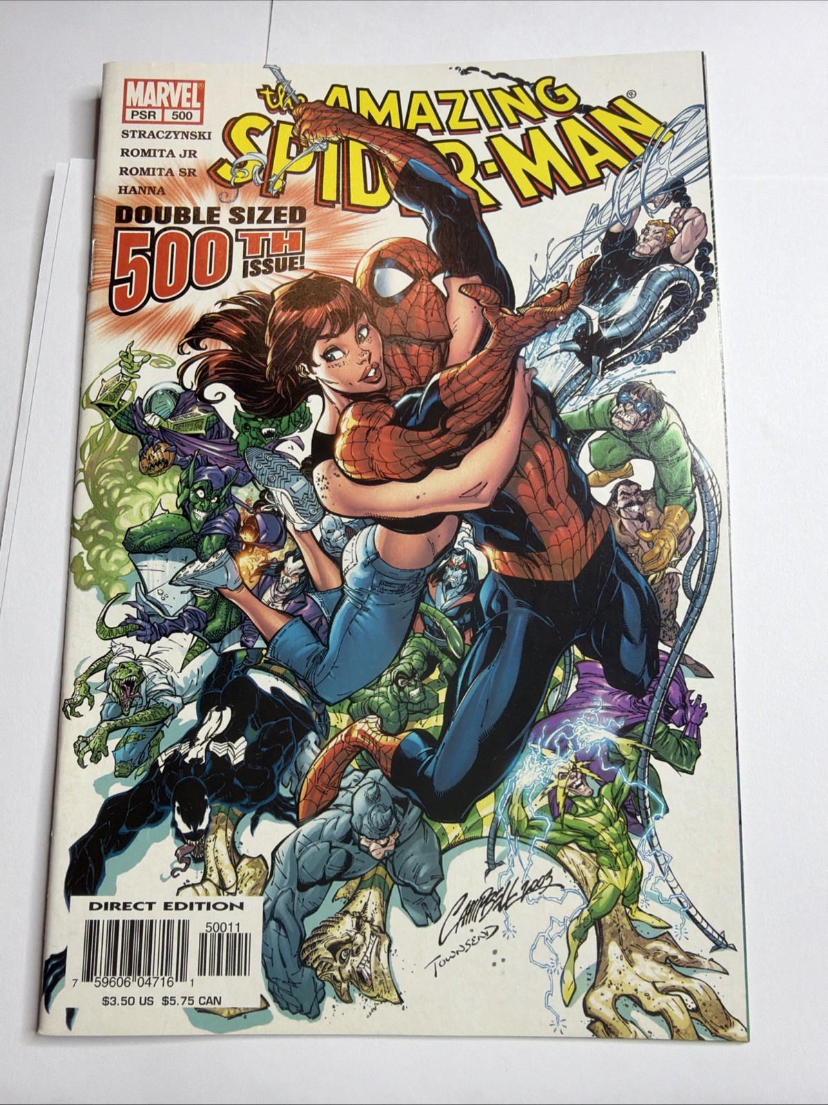 Amazing Spiderman fumetto doppia taglia 500° numero