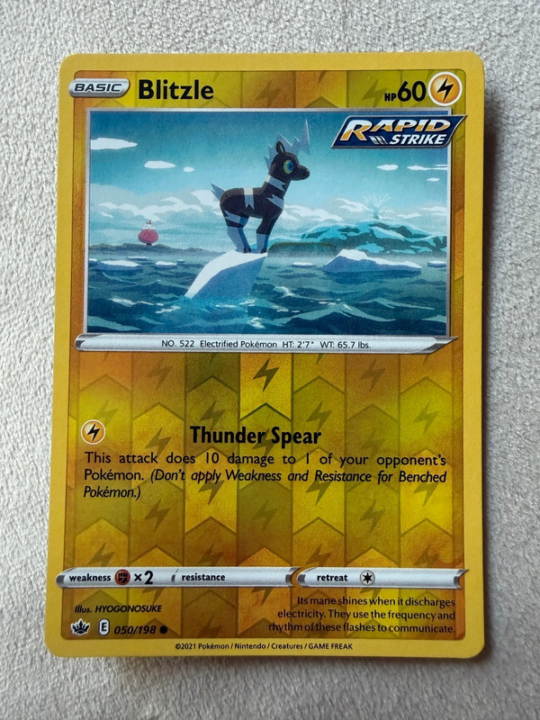 Chilling Reign reverse holo pokemonkaart blitzle 050/198