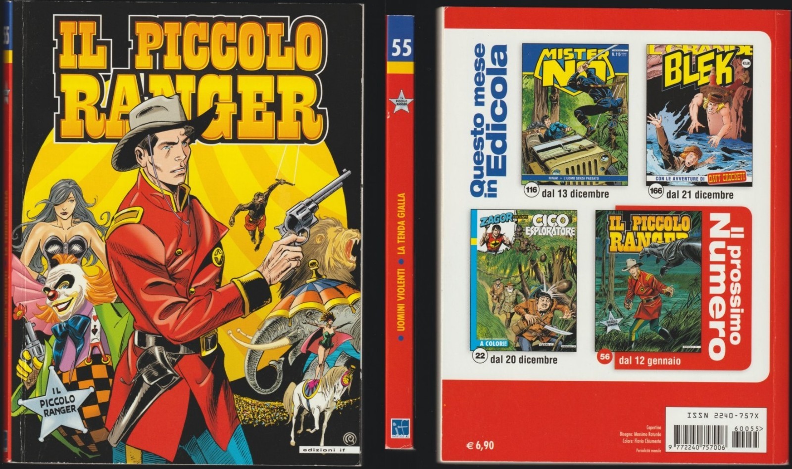 IL PICCOLO RANGER IF 55 UOMINI VIOLENTI/LA TENDA GIALLA  12/2016 "PERFETTO"