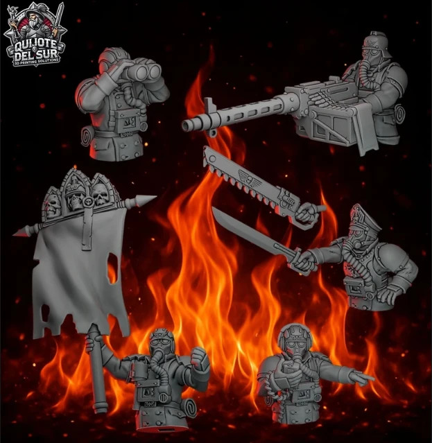 5 Tank crewmen - Imperial futuristic tanks