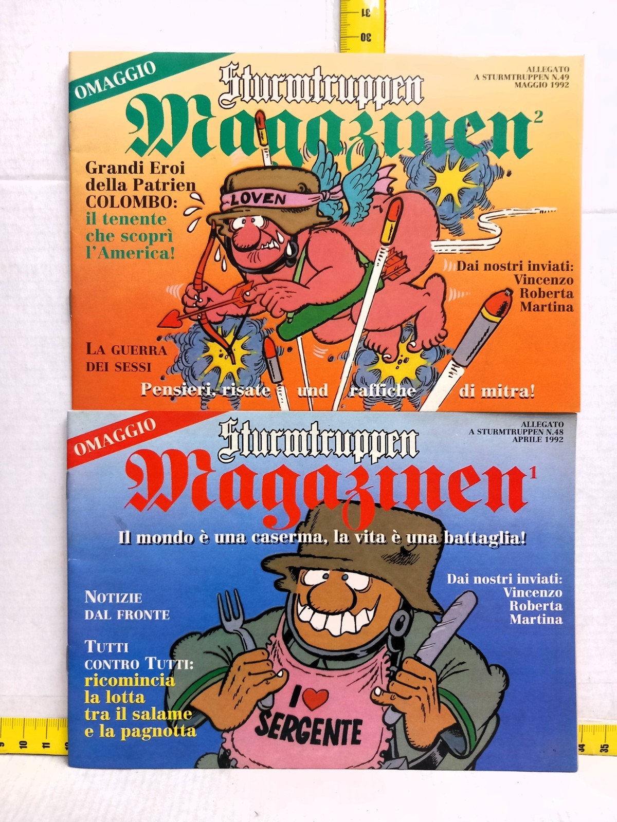 STURMTRUPPEN MAGAZINEN 1/2  allegati ai n° 48 e 49   - ED. VINCENT  1992- OTTIMi