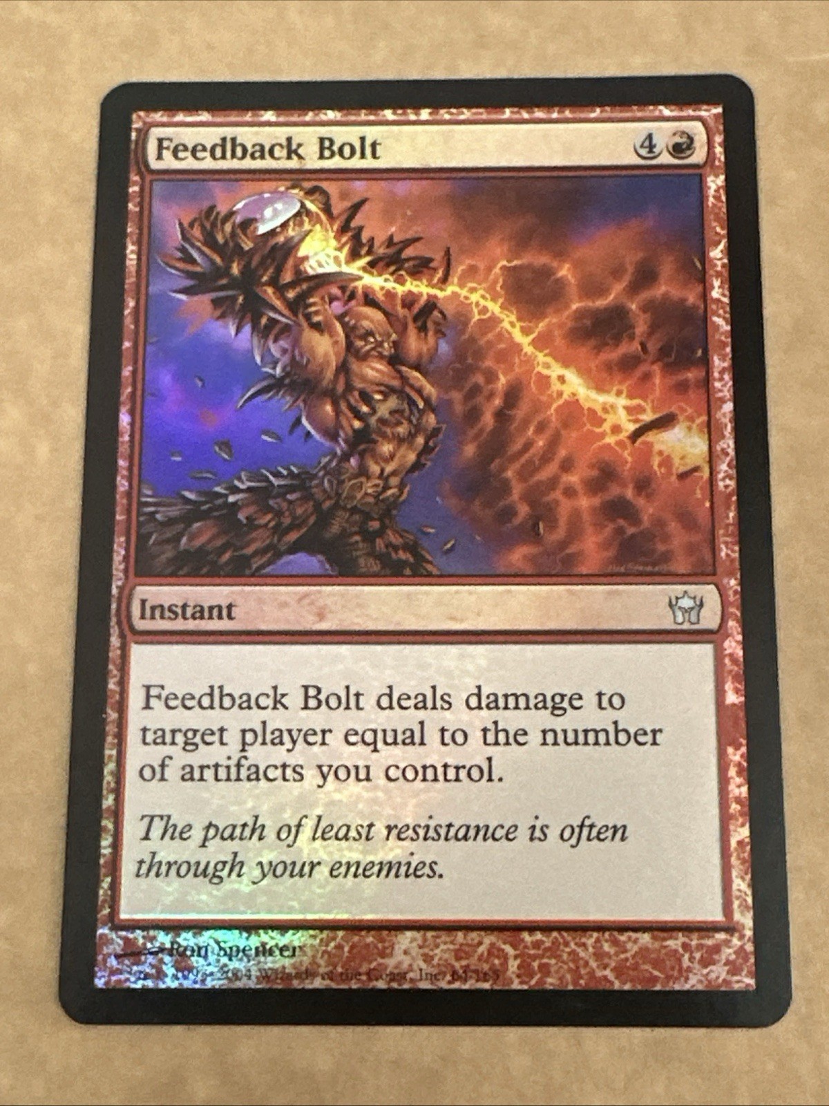 1x Feedback Bolt - Foil NM Fifth Dawn  MTG Magic