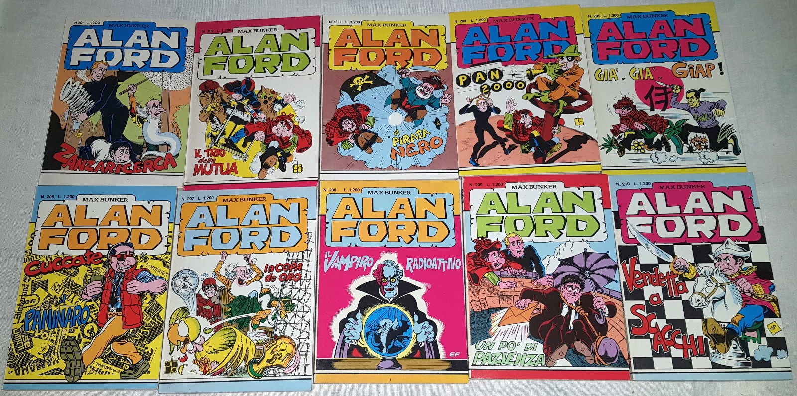 ALAN FORD sequenza completa 201/250 originale completa  buona/ottima
