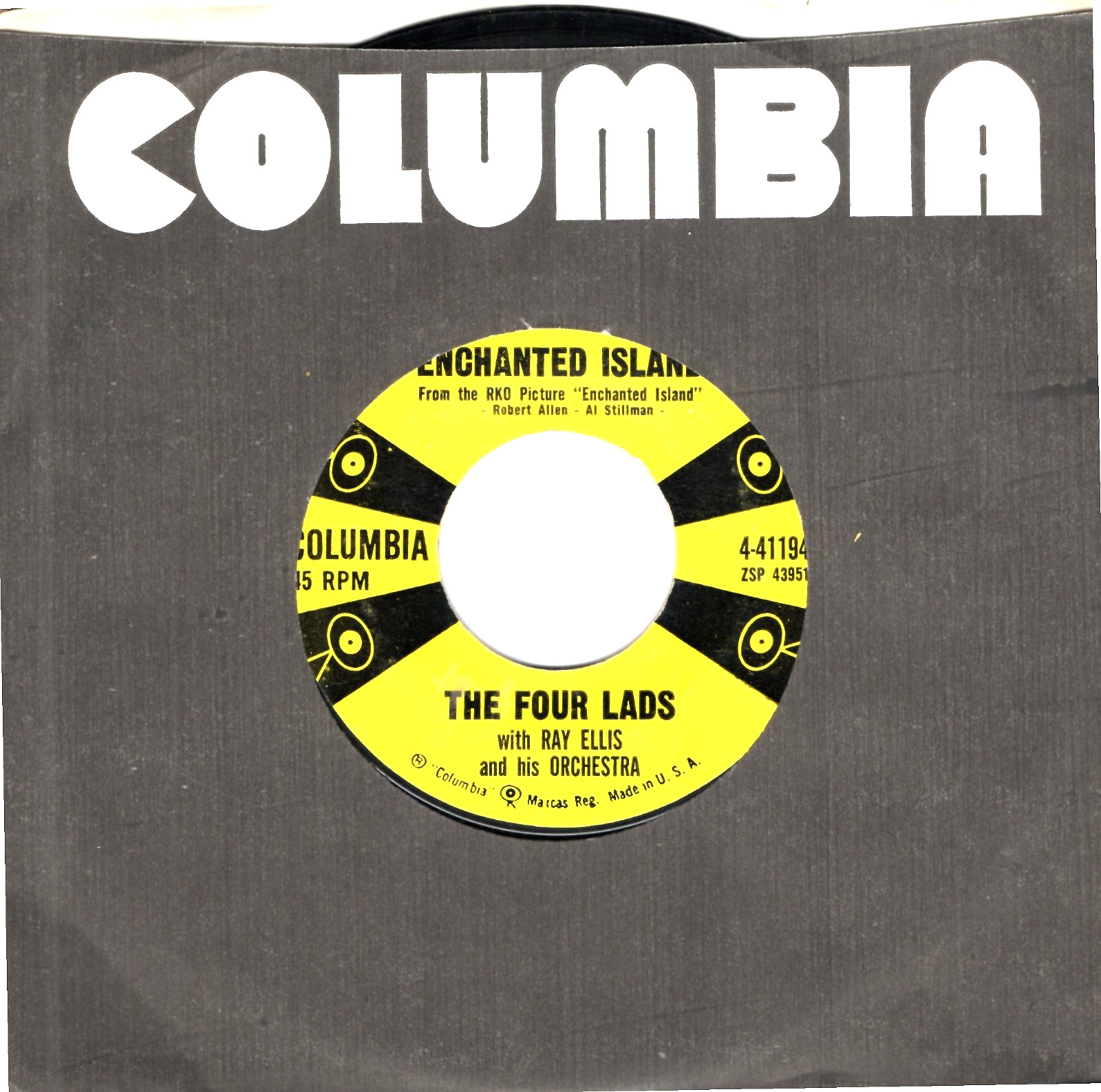 The Four Lads:  Enchanted Island / Guess What The Neighbors Will Say .. 45 13345