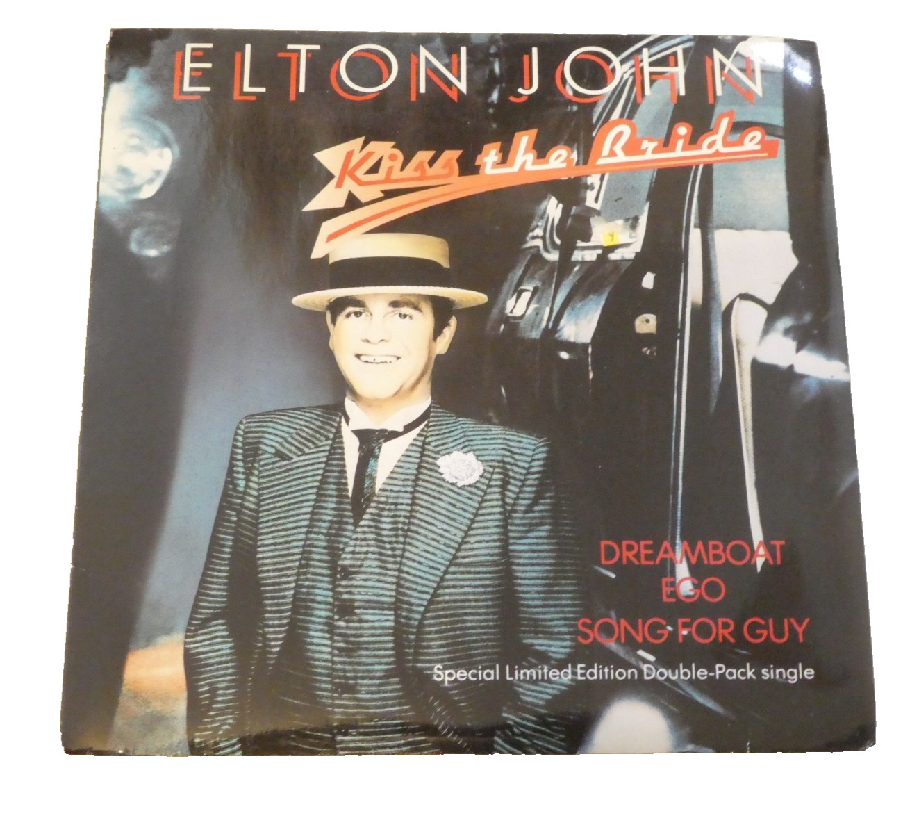 Elton John Kiss The Bride EGO Double Single 45 RPM Vinyl Record VG+ 1978