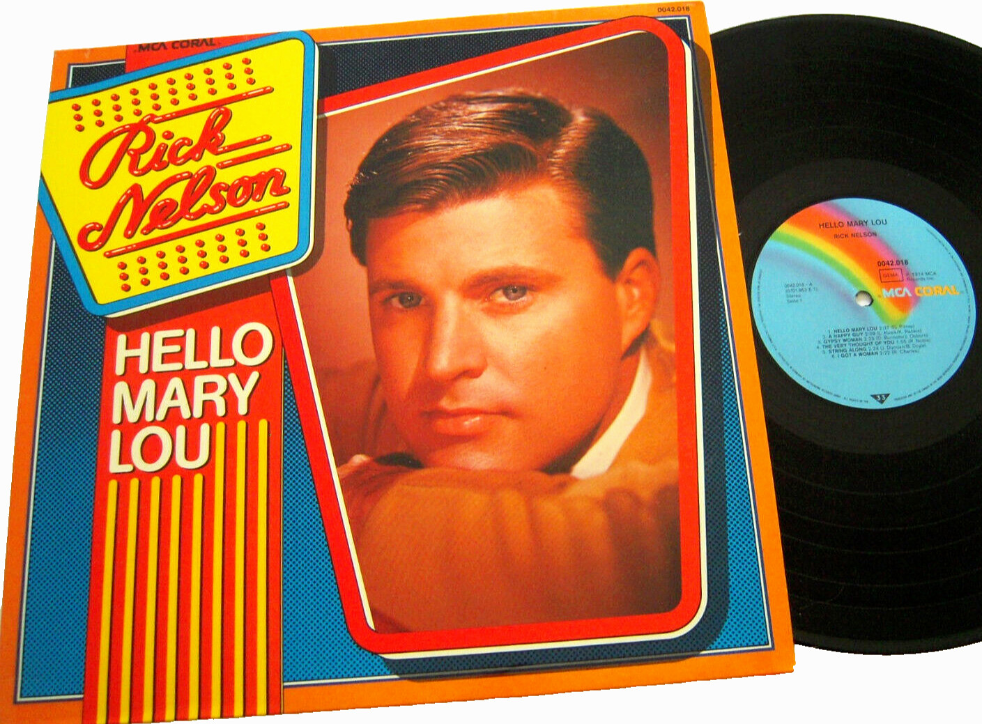 Rick Ricky NELSON Hello Mary Lou 1974 Allemagne Gema LP MCA CORAL - Comme Neuf