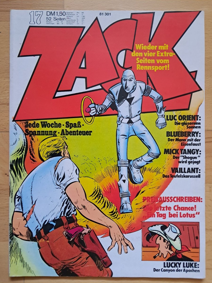 ZACK n.17 del 1973 con pagine da collezione corse, Mick Tangy, Luc Orient.. - Z1-2
