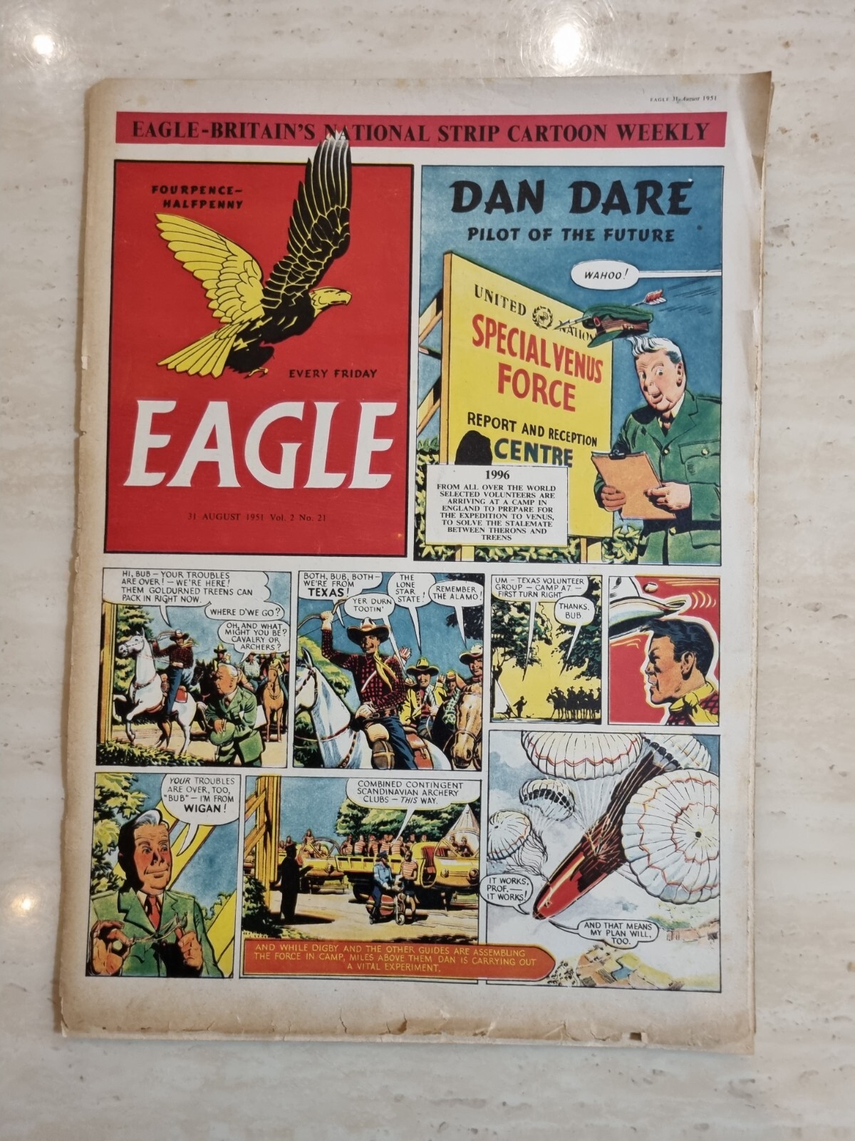 Eagle Comic Vol 2 No 21, 31th August 1951 The Airship Bournemouth