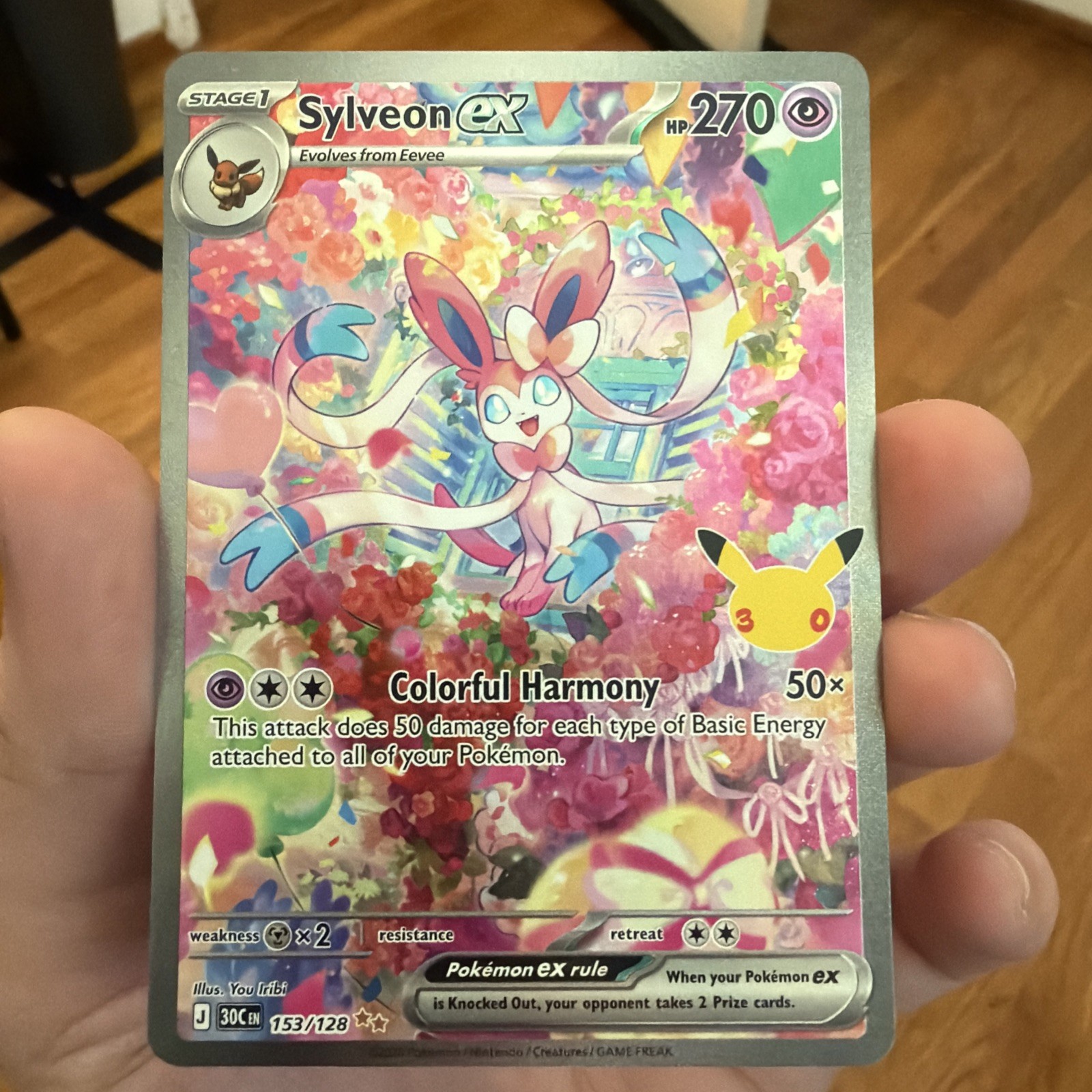 Sylveon ex 153/128 30th Anniversary Celebration SIR EN 270HP