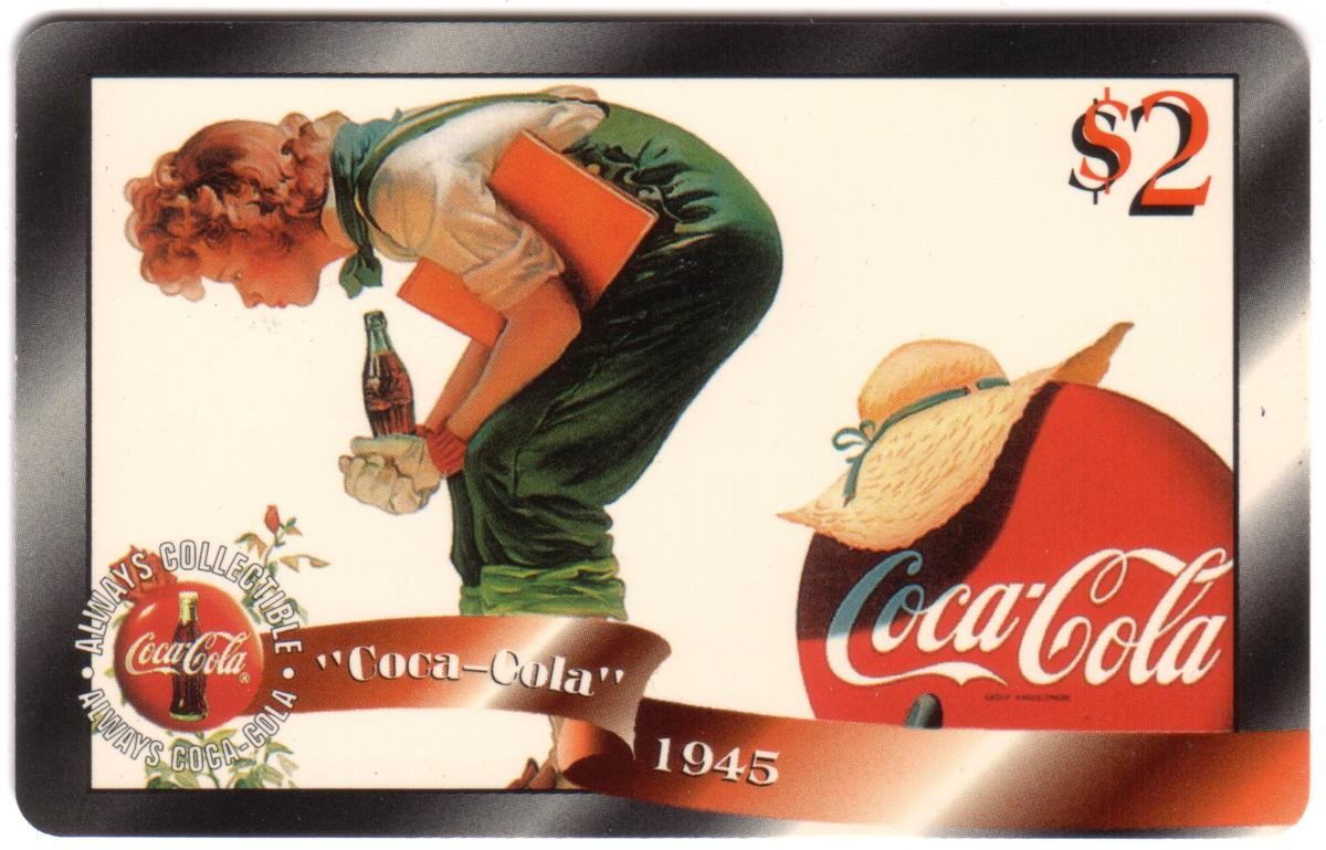 Coca-Cola '96 $2. Scheda telefonica Girl, Coke & Rose (1945) #47 di 48