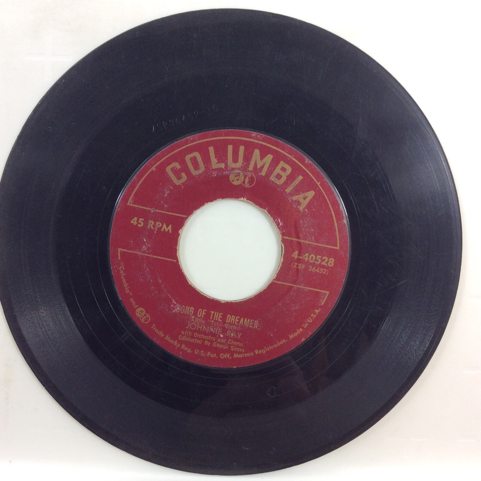 Johnnie Ray Song Of The Dreamer You Got So Many Million Years  Vinyl Record G G