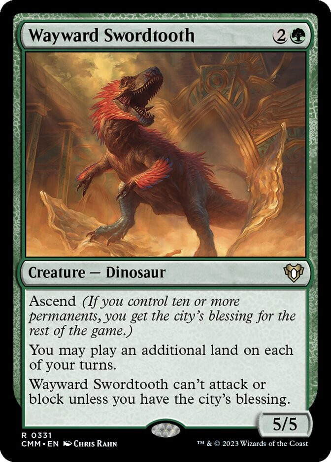 Wayward Swordtooth - Commander Masters - MTG (NM)