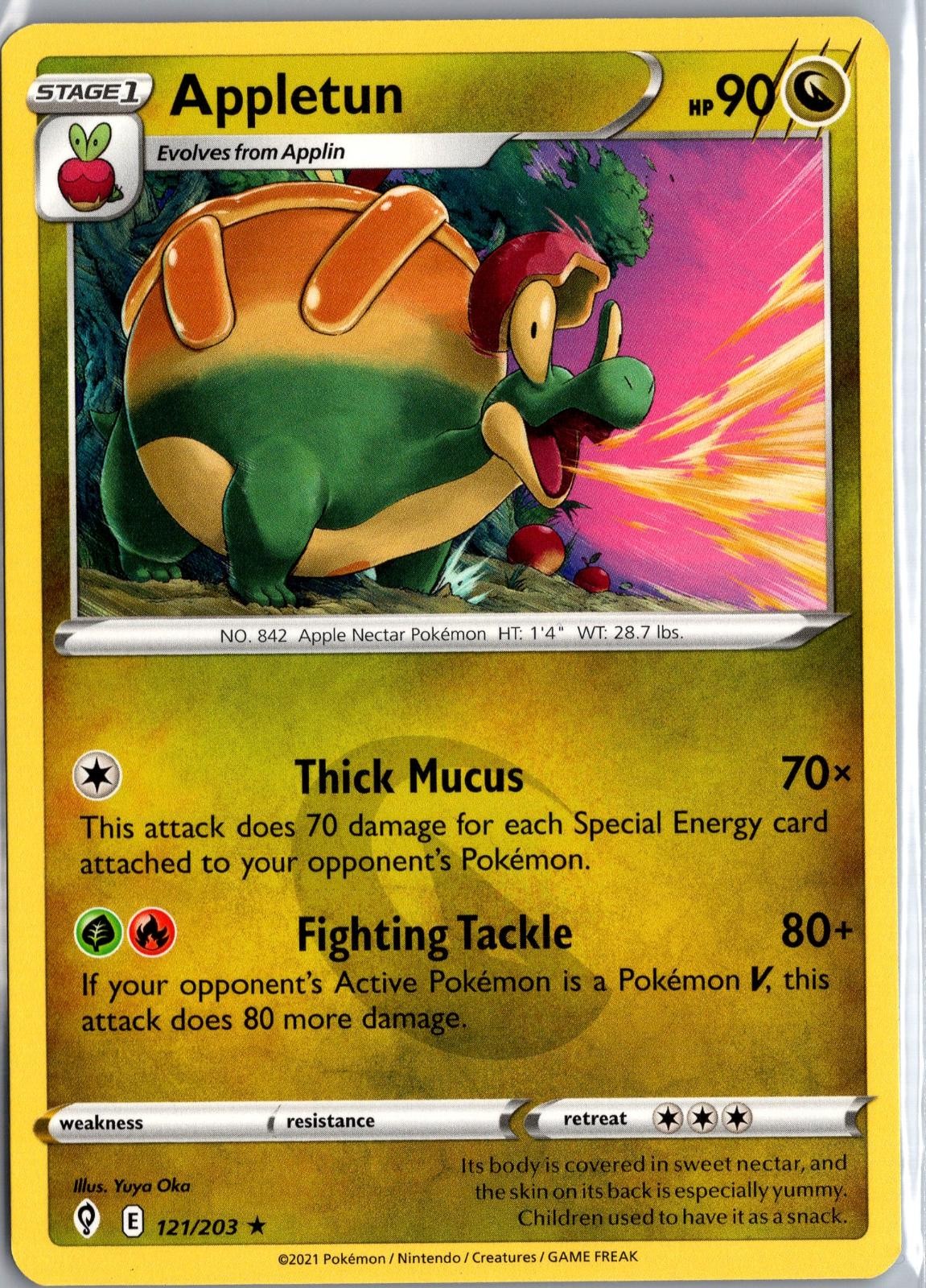 Appletun 121/203 Raro Pokemon Cieli in Evoluzione Giocato Leggermente