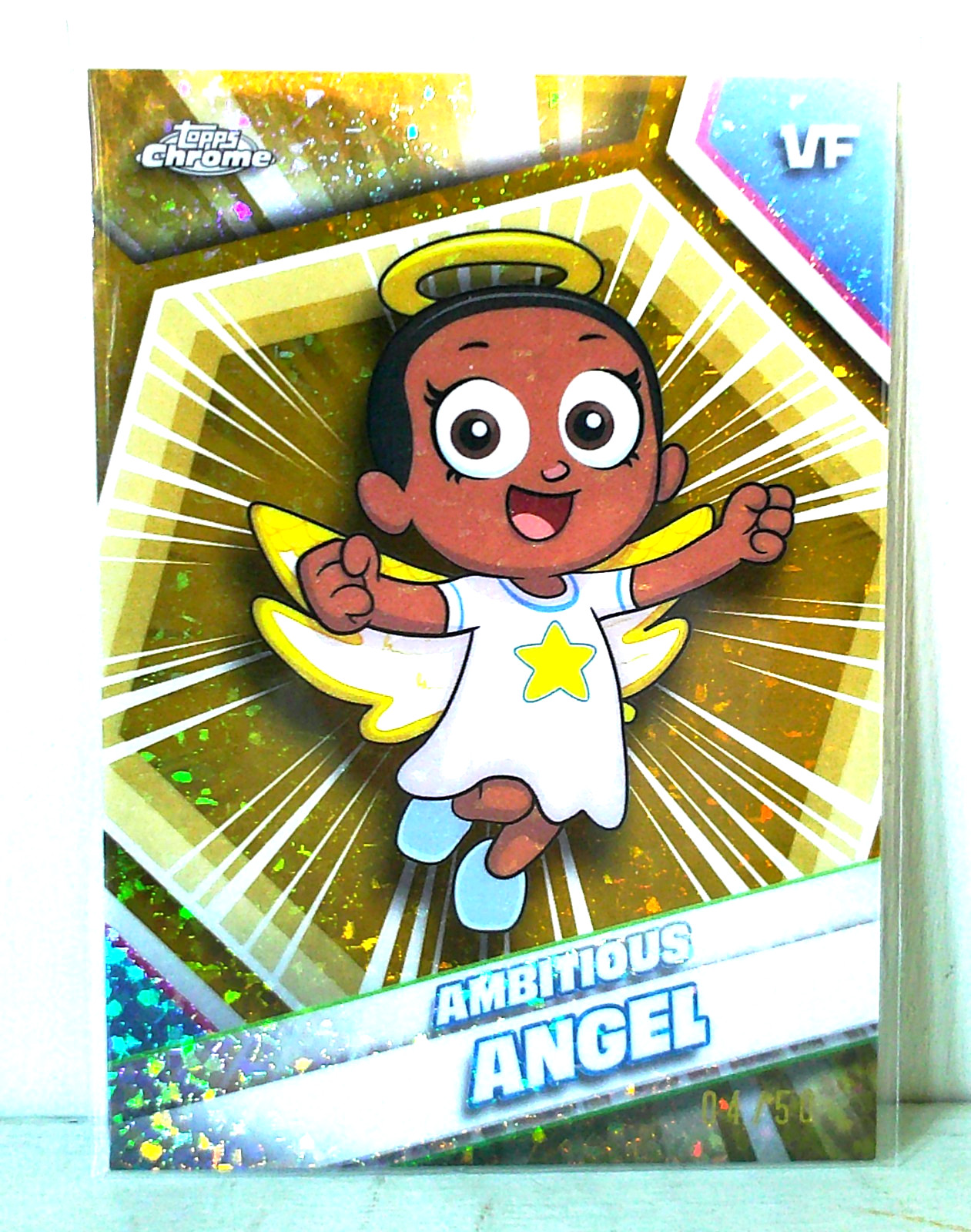 2026 Topps Chrome VeeFriends #111 Ambitious Angel Gold Mini Diamonds 4/50