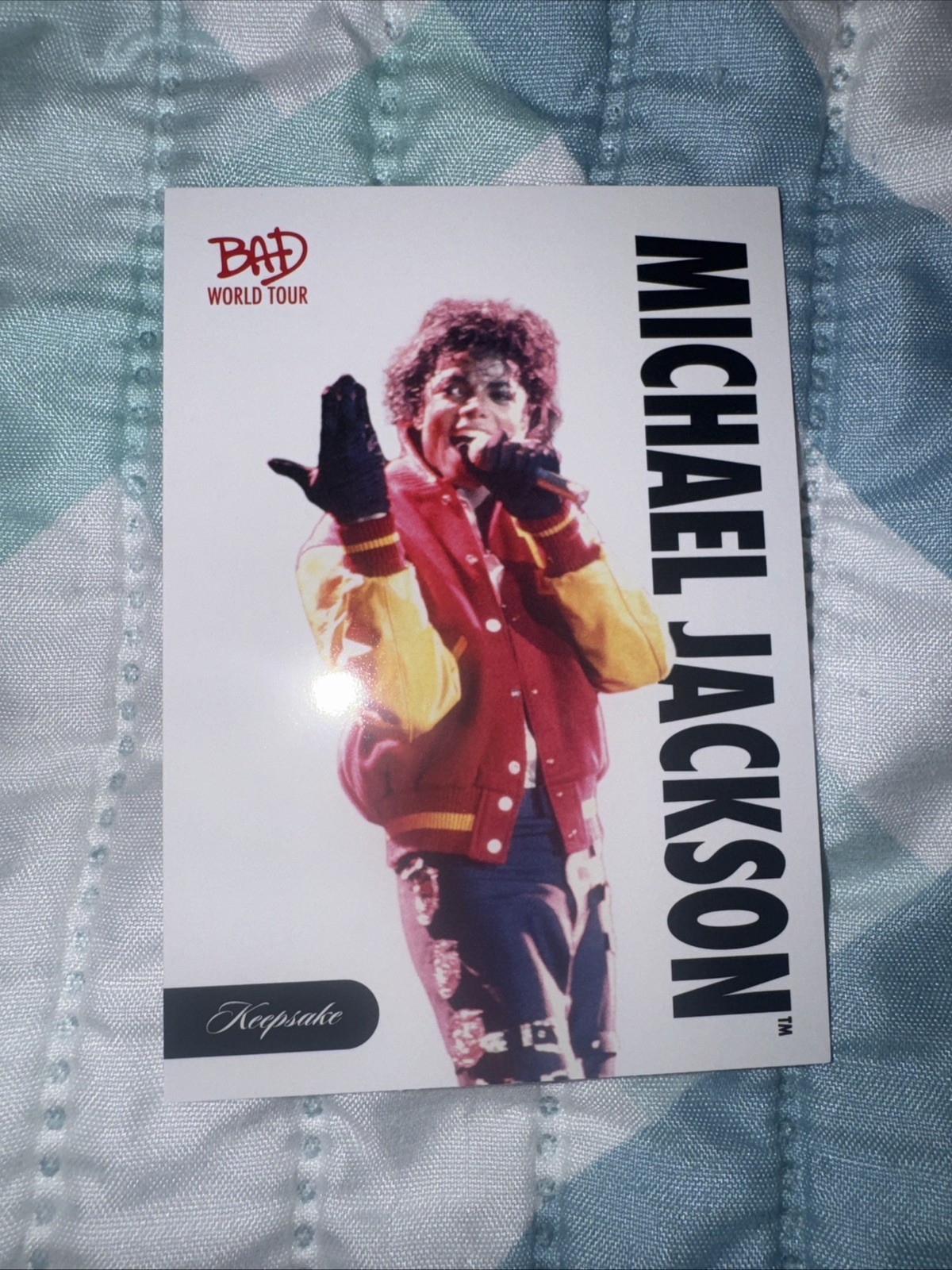 CARTOLINA MICHAEL JACKSON BAD WORLD TOUR # 7 RICORDO 2025