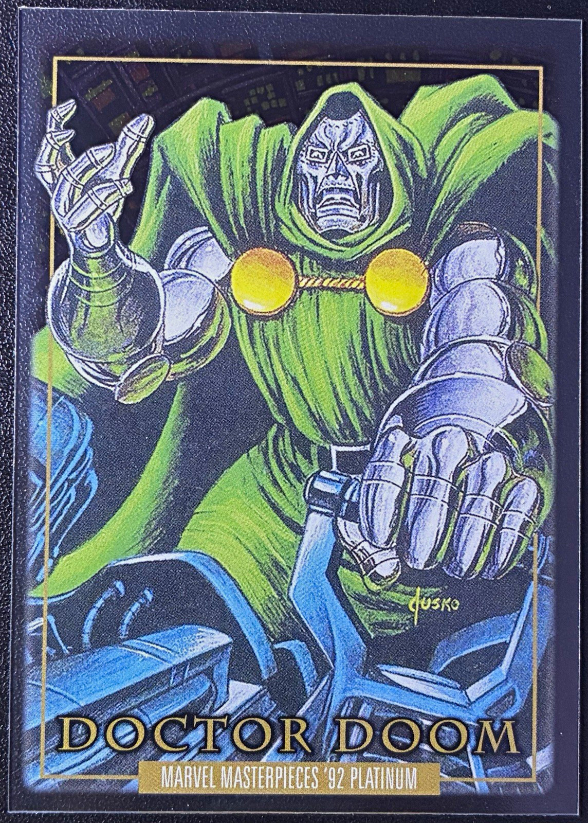 2024 Upper Deck Marvel Masterpieces '92 Platinum Doctor Doom taglio chiaro #26