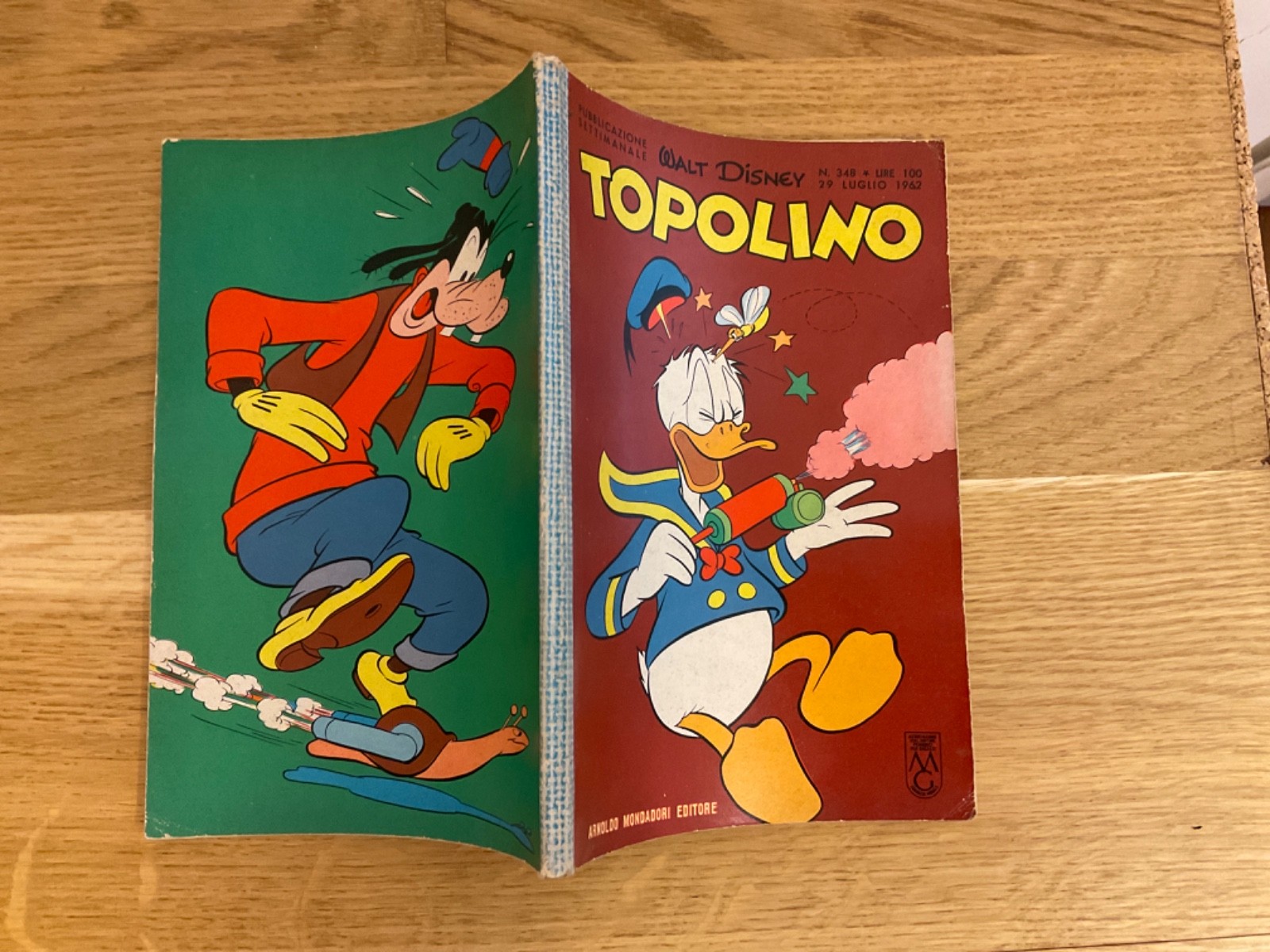 TOPOLINO LIBRETTO N.348 MONDADORI DISNEY 1962 SI BOLLINO, SI FIGURINE,