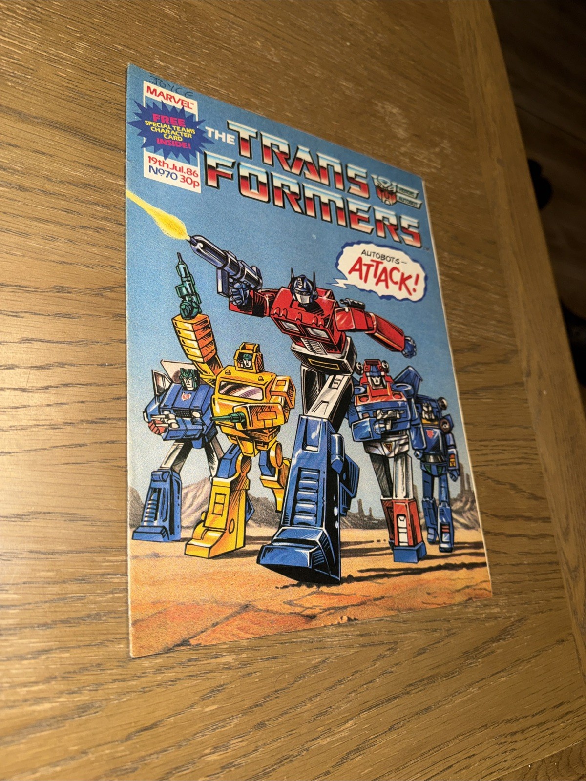 TRANSFORMERS #70 19TH JULY 1986 BRITISH WEEKLY MARVEL UK COMIC