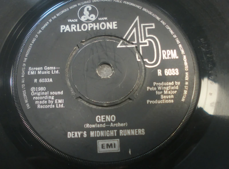 45t dexy's midnight runners -geno-breakin' down the walls of heartache -1980-centreur