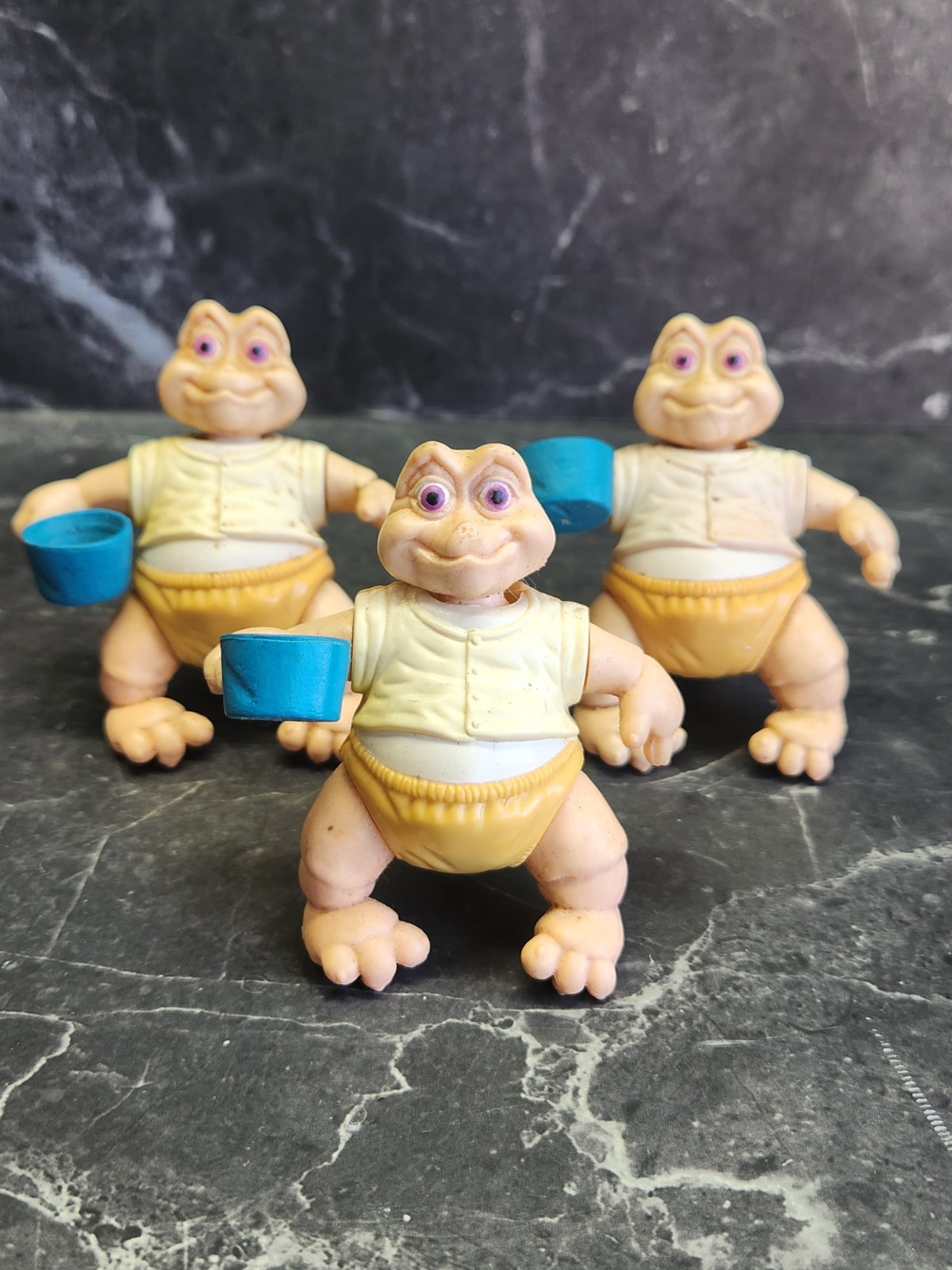 (X3) Figurina Vintage Dinosauri TV Show Baby Sinclair Non la Mamma McDonald's 1992