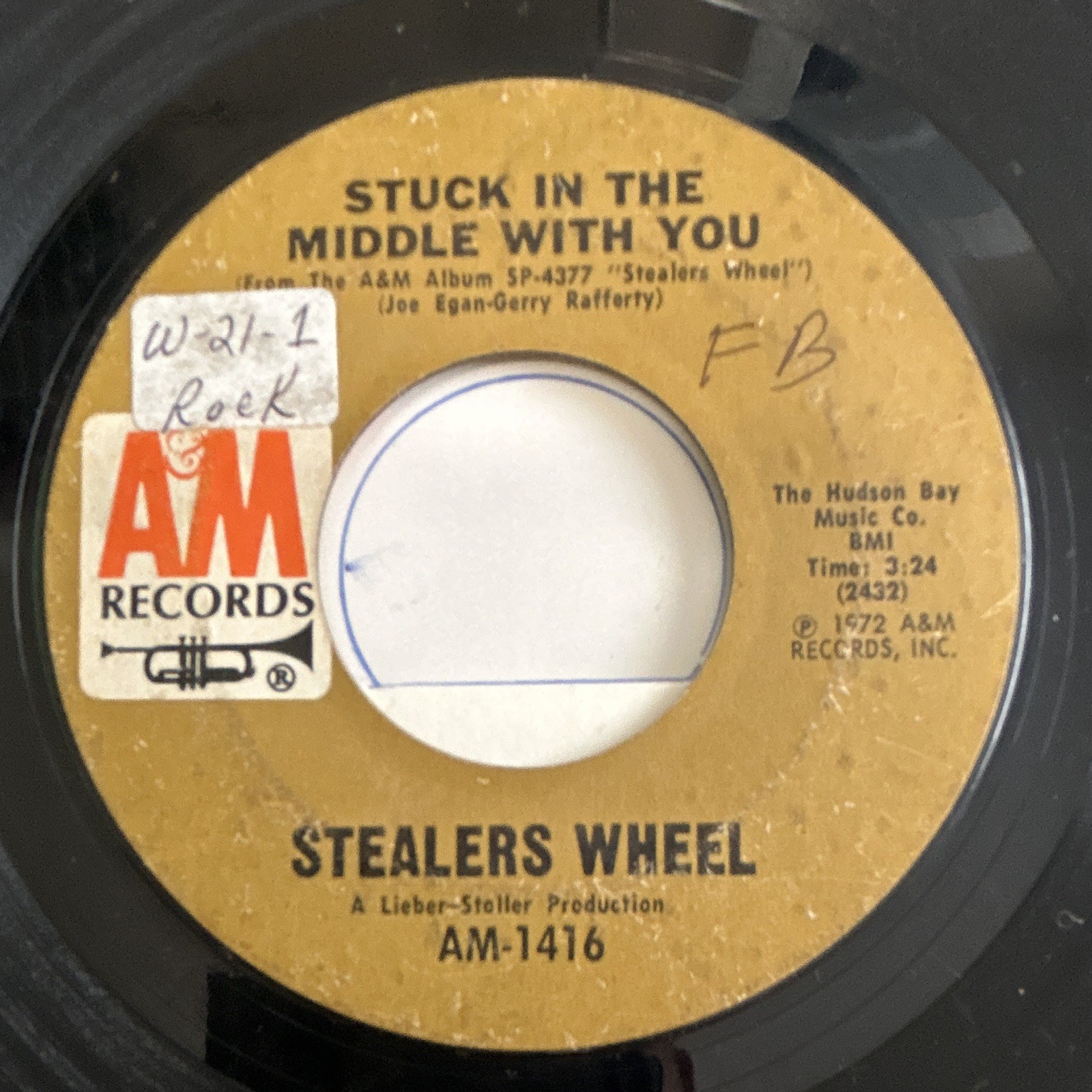 Stealers Wheel – Stuck In The Middle With You / Jose 7" 45RPM A&M AM-1416 1972