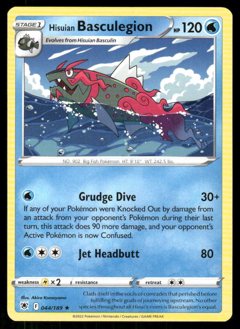 Pokemon Hisuian Basculegion Radianza Astrale 044/189 R quasi nuovo/m