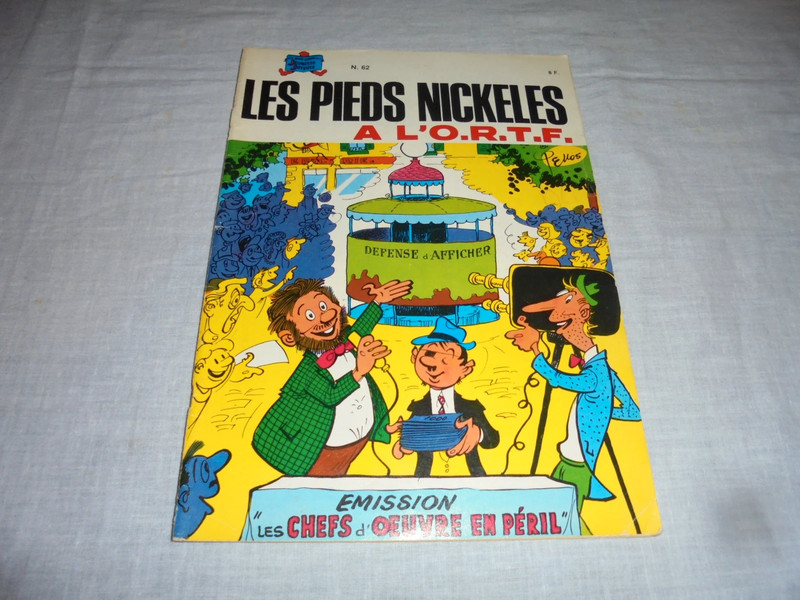 BD Les Pieds Nickelés 62 : Les Pieds Nickelés à l'O.R.T.F. Editions SPE 1983