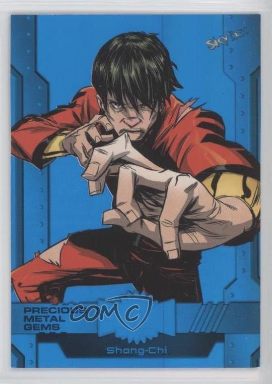 2024 Skybox Marvel Metal Universe Avengers PMG Blue 11/50 Shang-Chi #40 bq7