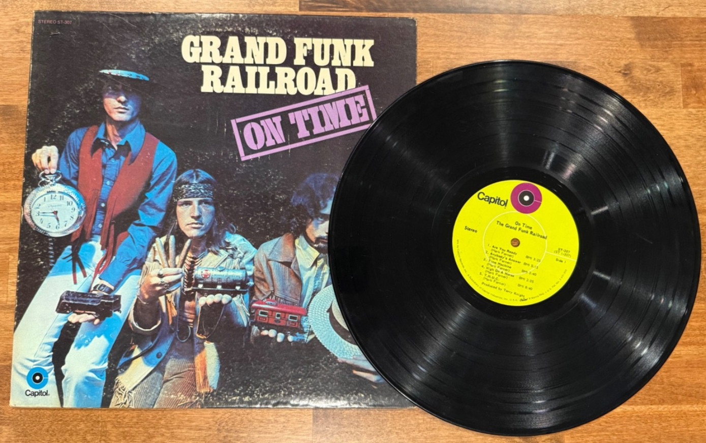 Grand Funk Railroad On Time 1969 LP Time Machine Heartbreaker VG ST-307
