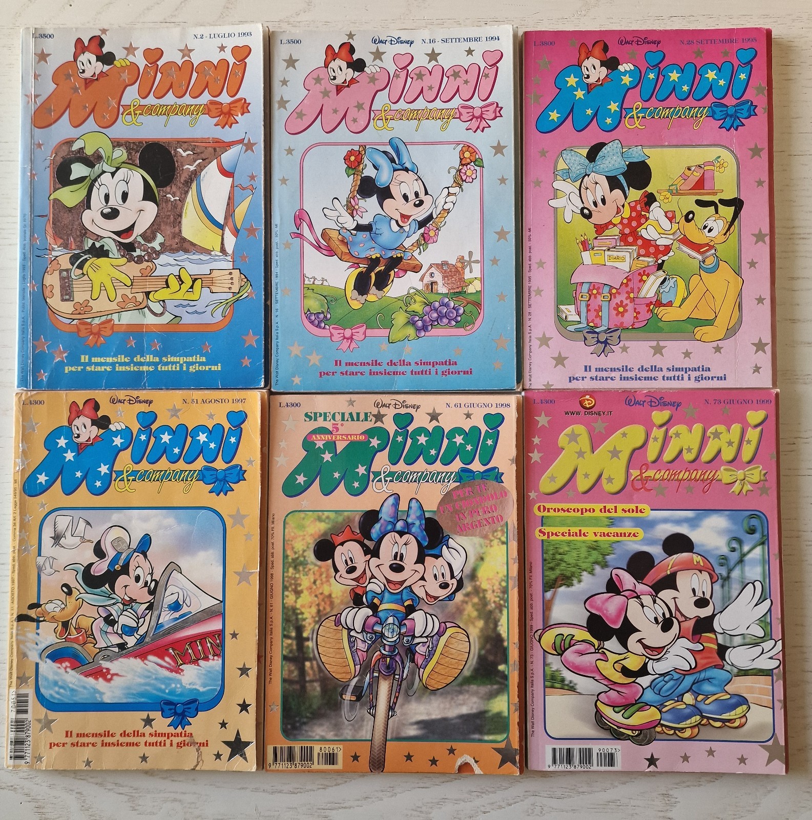 Fumetti Minni & Company – 6 Albi Singoli anni '90