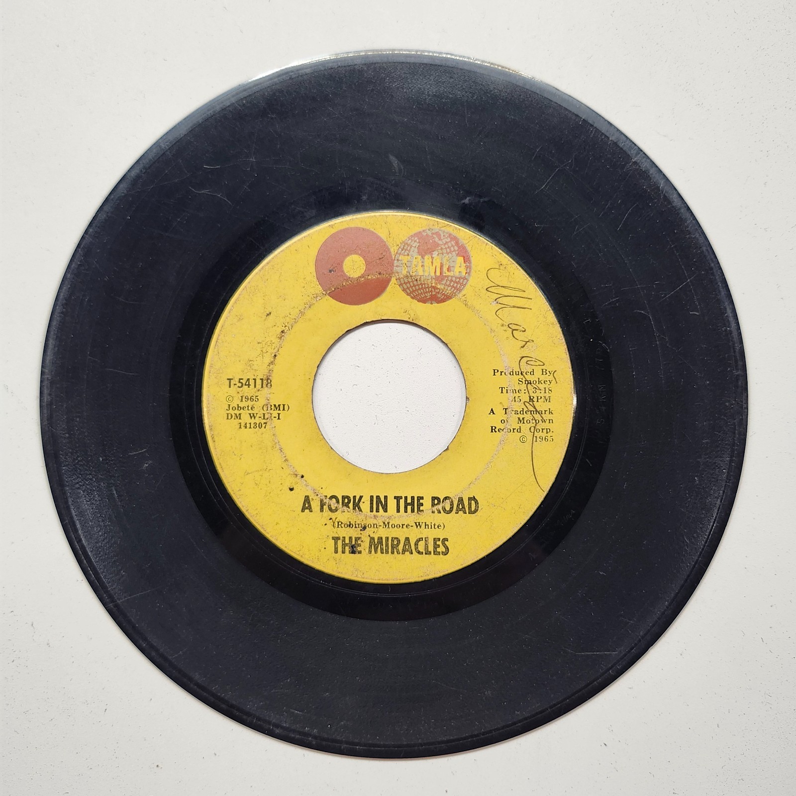 JoeyGQ COLLECTION 45 RPM RECORD RARE "THE MIRACLES" 1965 SEE HEAR VIDEO