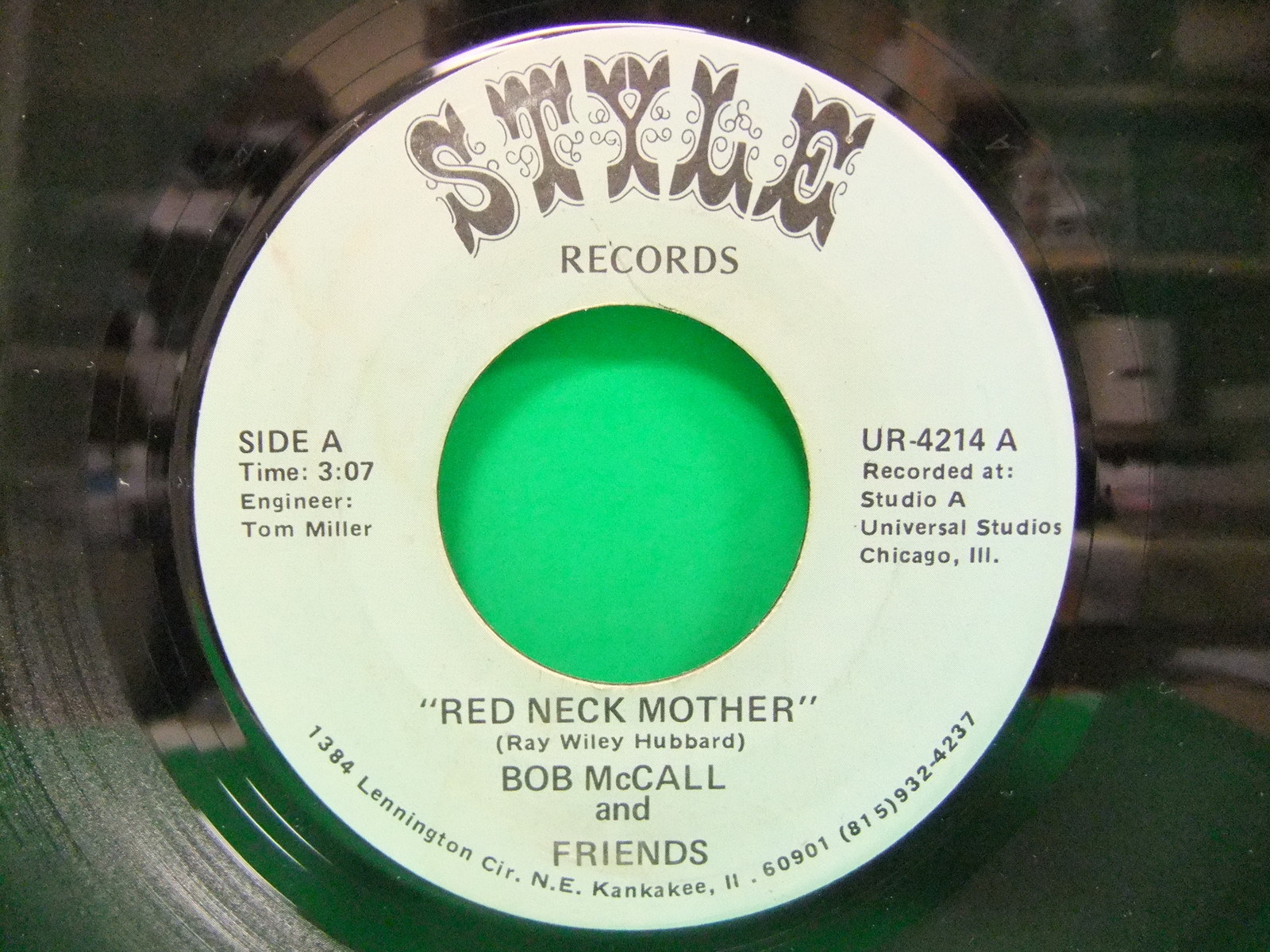 Bob McCall and Friends Red Neck Mother / Old Style 45 Single Style 4214 Kankakee