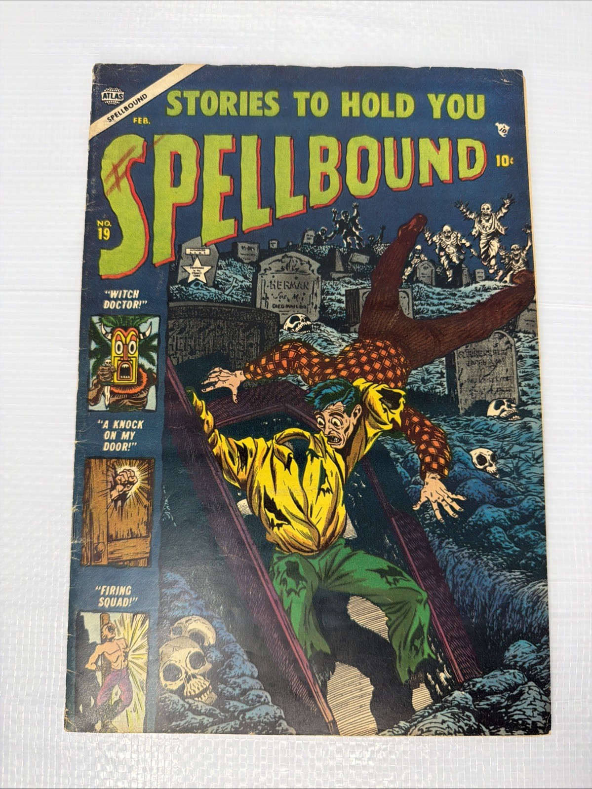 SPELLBOUND #19 MARVEL ATLAS FEBBRAIO 1954 GRAFFETTE STRETTE! OTTIMA QUALITÀ PAGINA!