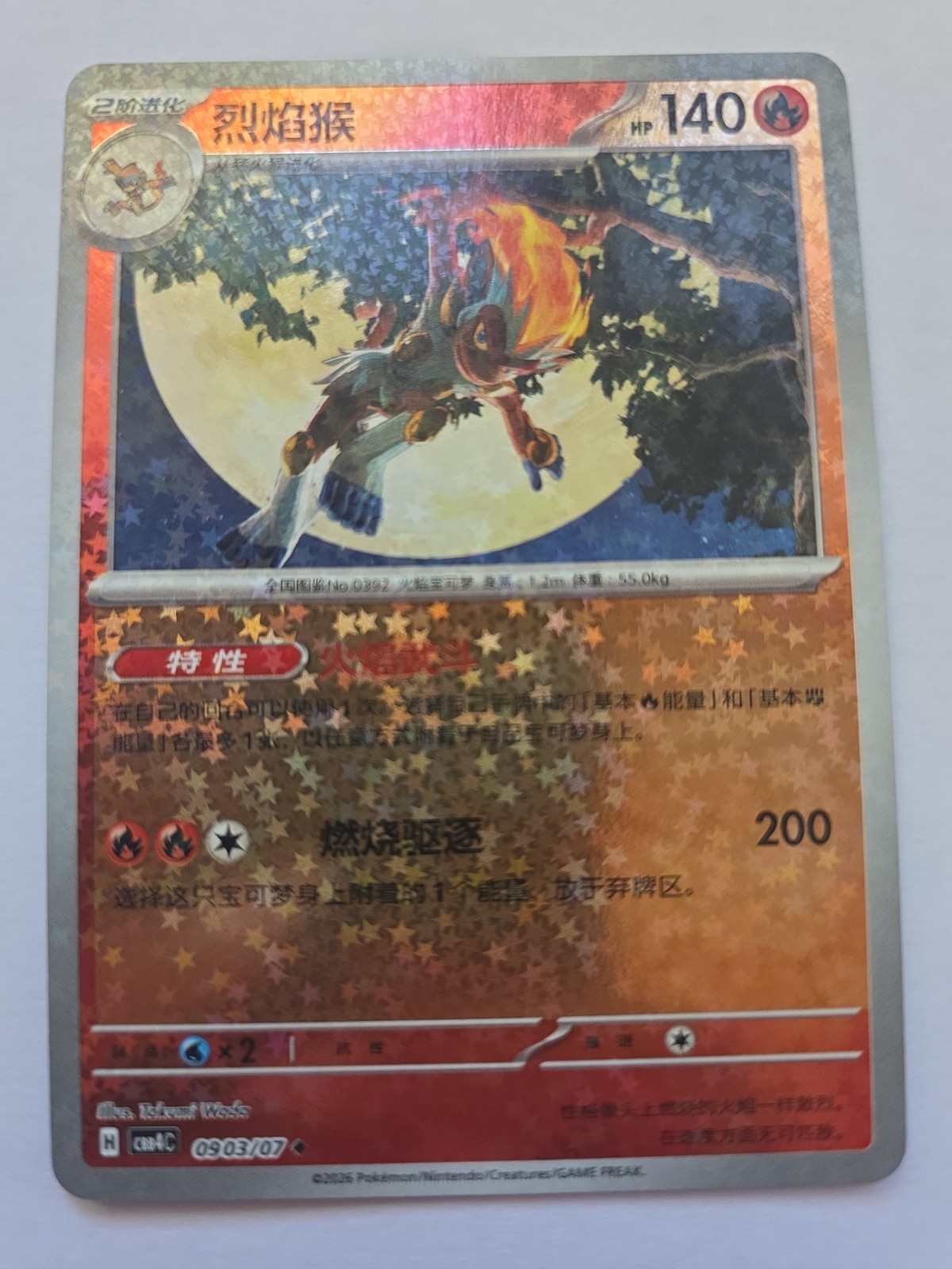 Infernape 0903/07 Rev holo Vol 4 Pokemon Chinese Card