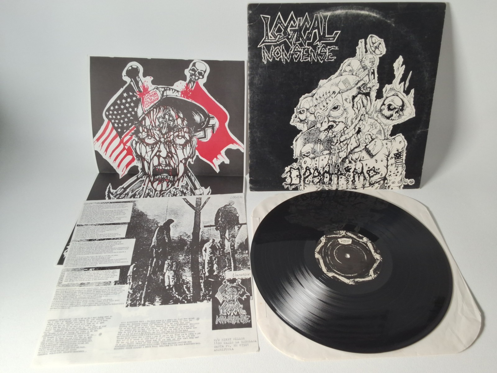 LOGICAL NONSENSE Deadtime 1993 First Press Vinyl LP Christ On Parade Grimple