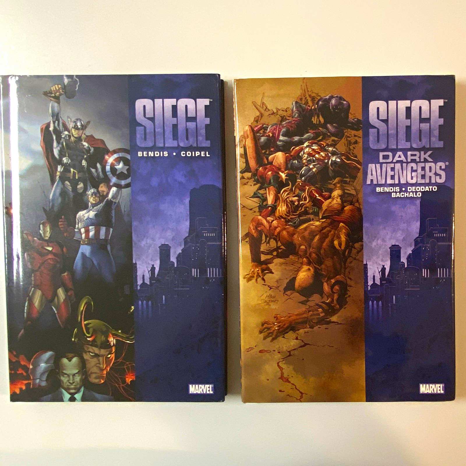 Lotto 2 libri copertina rigida Marvel Siege: Siege & Siege Dark Avengers Bendis