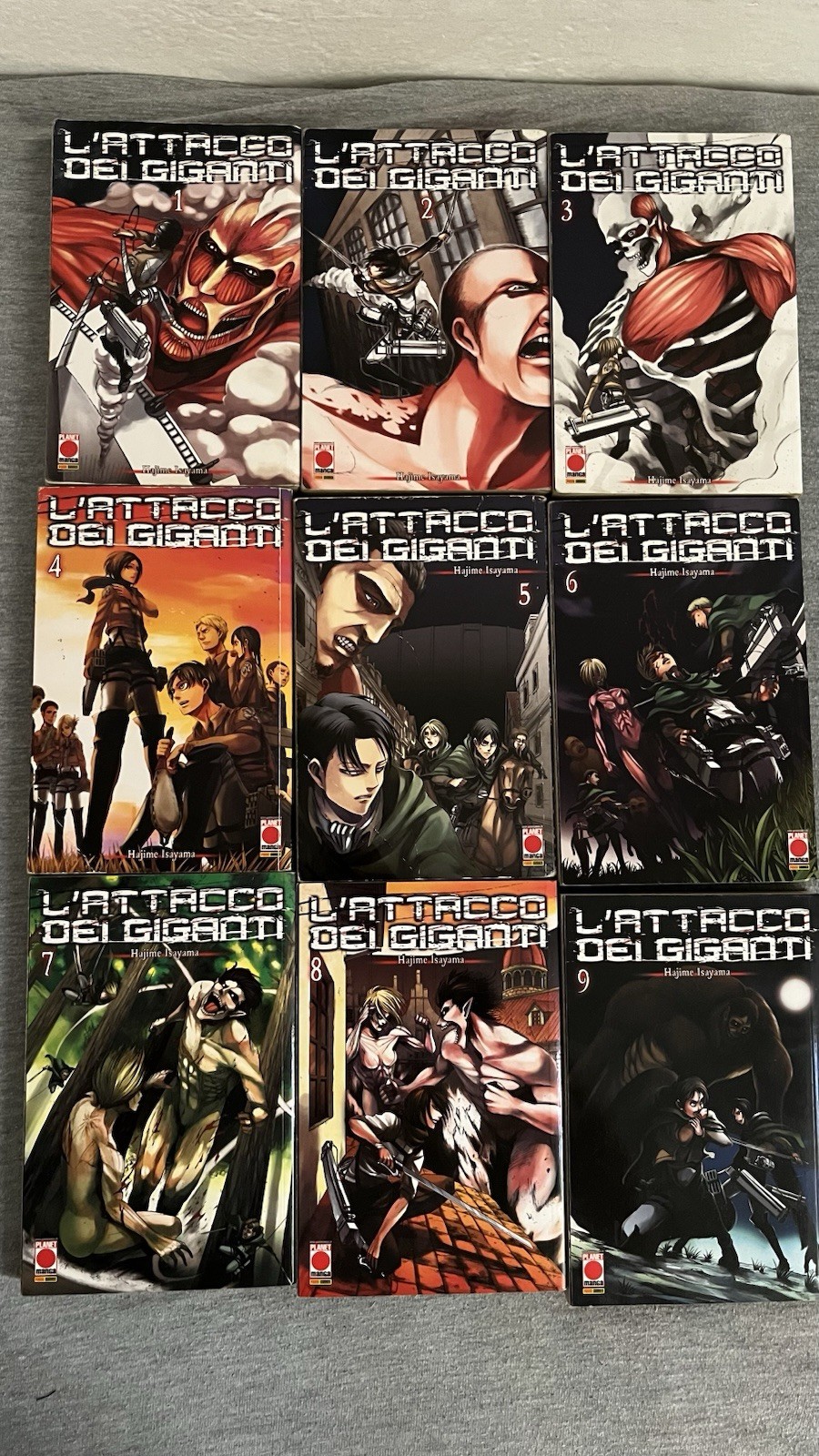 L'Attacco dei Giganti Hajime Isayama Planet Manga lotto volumi 1-22 + Inside