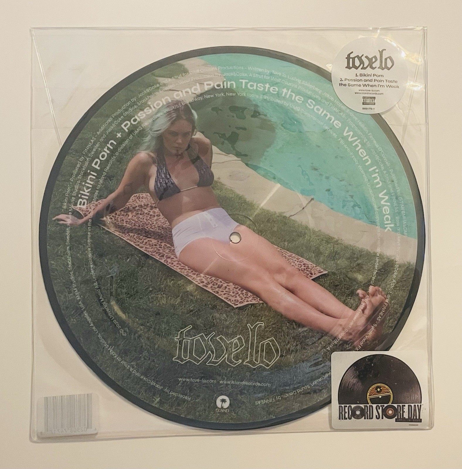 TOVE LO BIKINI PORN 10” Picture Disc Vinyl RECORD STORE DAY RSD 2020 New Sealed